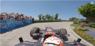 Verstappen knalt berg in Graz omhoog