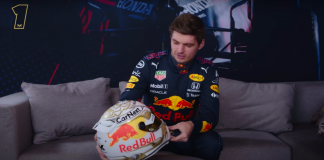 Nieuwe helm Max Verstappen